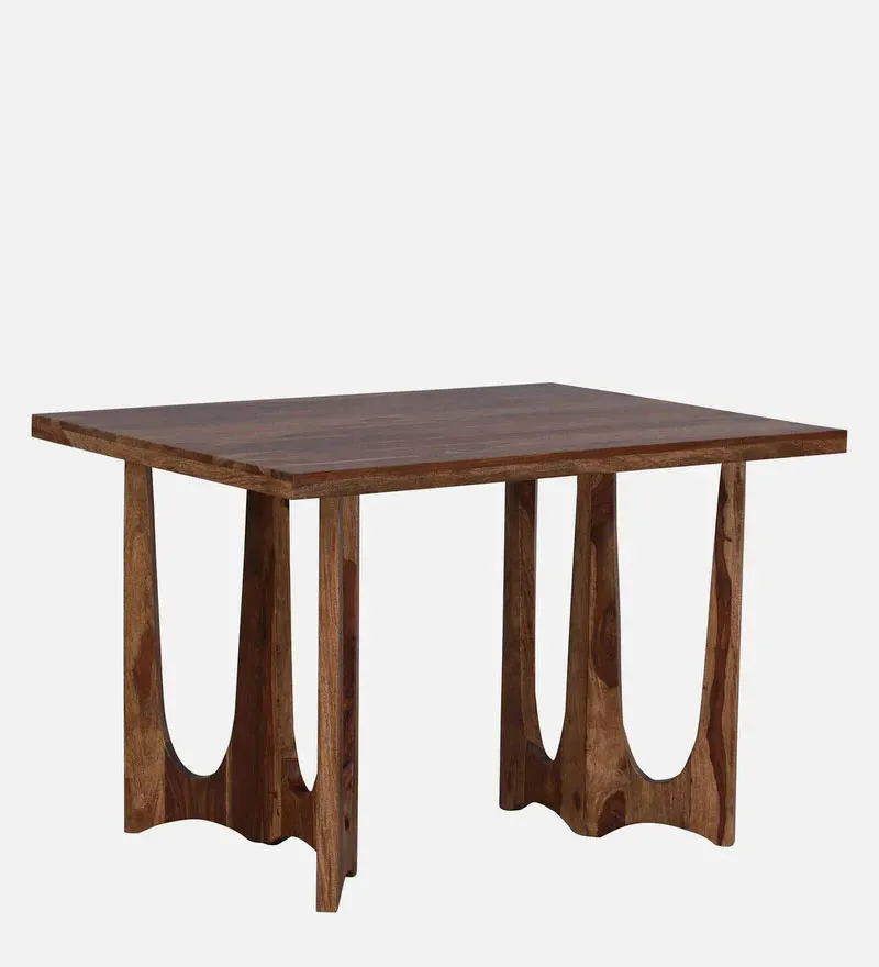 Gafieira Sheesham Wood 4 Seater Dining Set In Rustic Teak Finish.jpg3.webp