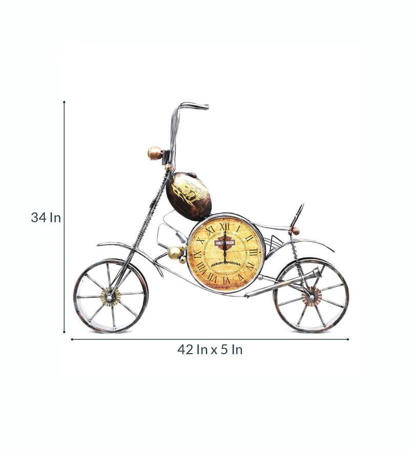 Gold Metal Antique Wall Clock by Malik Design2.jpg