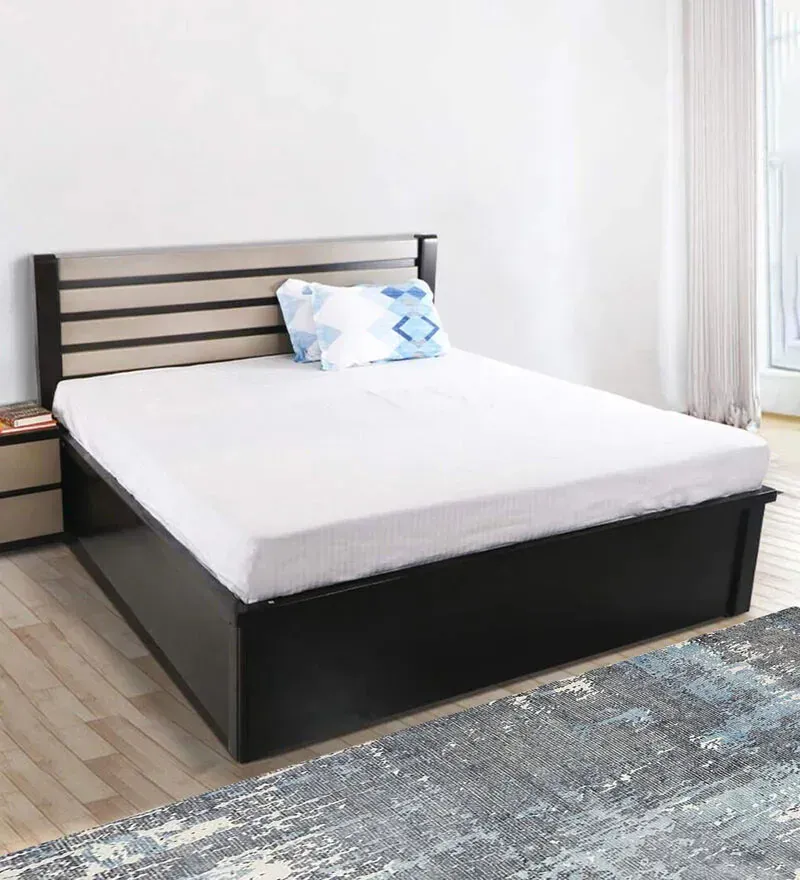 Harvey King Size Bed in Walnut Finish with Hydraulic Storage.jpg1.webp