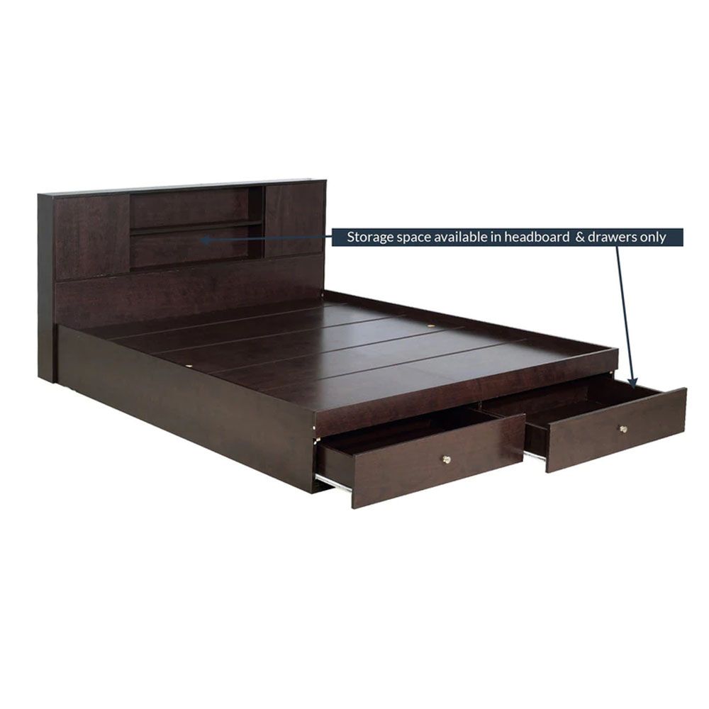 Hoshi Queen Size Bed With Drawer Storage In Wenge Finish.jpg4.jpg