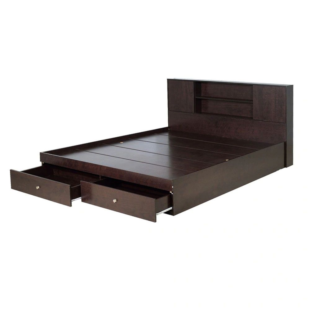 Hoshi Queen Size Bed With Drawer Storage In Wenge Finish.jpg6.jpg