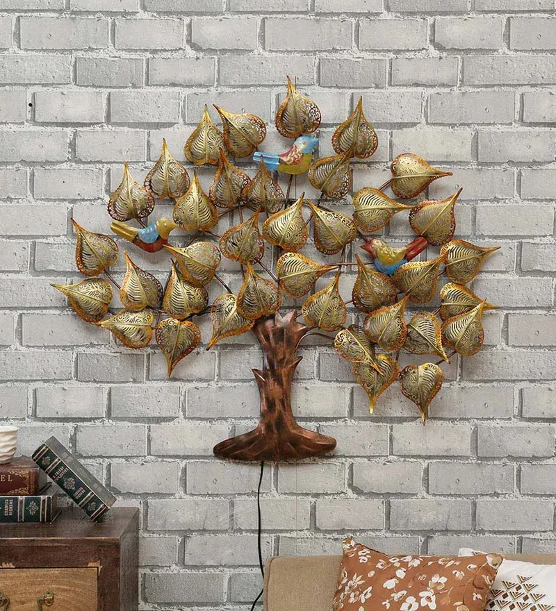 Iron Decorative Tree Wall Art With LED In Brown.jpg1.webp