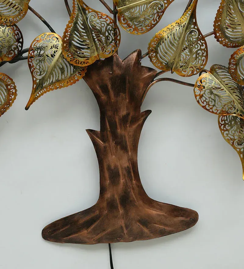 Iron Decorative Tree Wall Art With LED In Brown.jpg7.webp