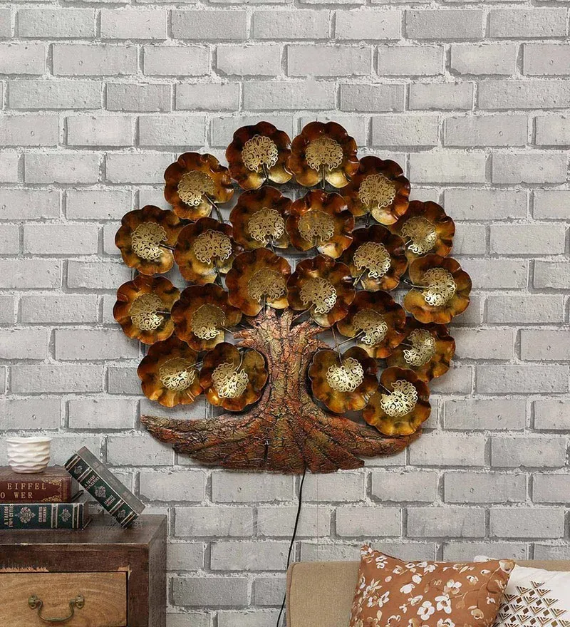 Iron Decorative Tree Wall Art With LED In Gold.jpg1.webp