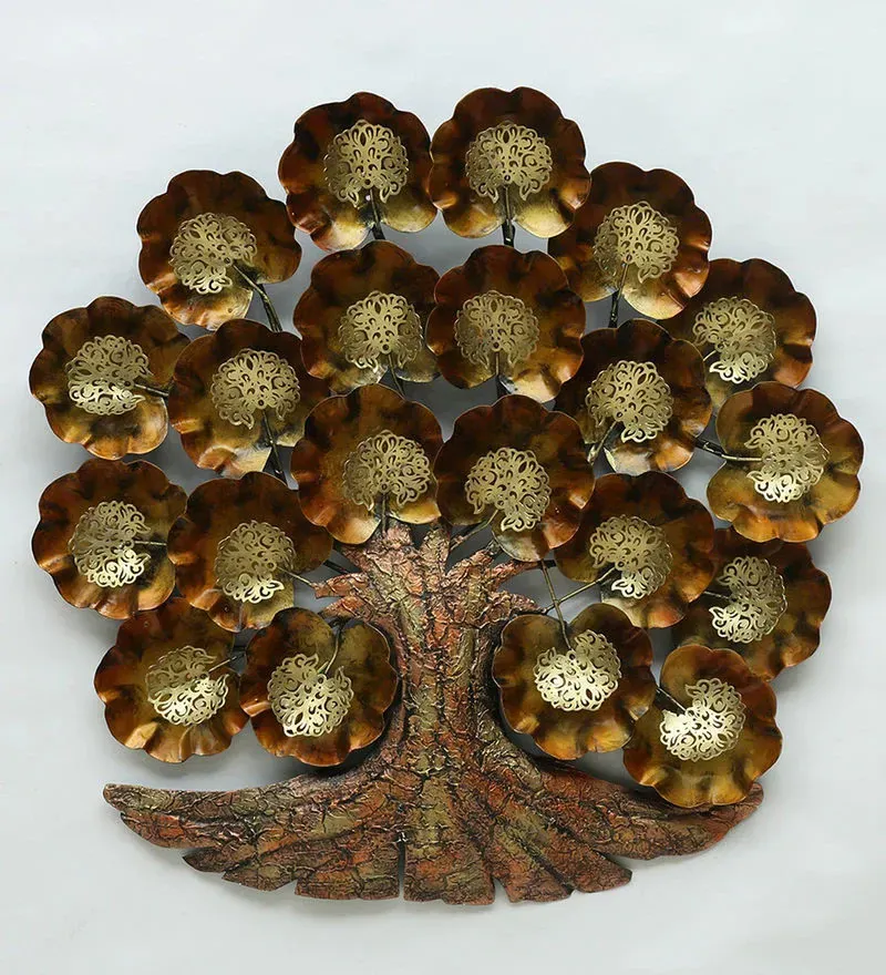 Iron Decorative Tree Wall Art With LED In Gold.jpg2.webp