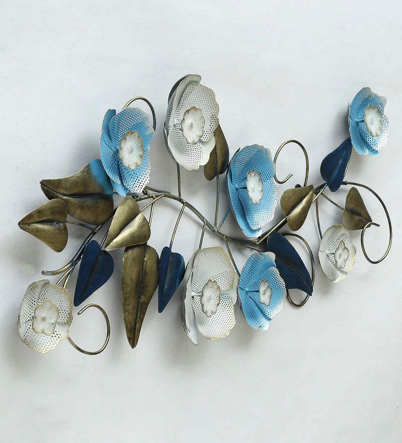 Iron Leaf Wall Art In Blue.jpg3.jpg
