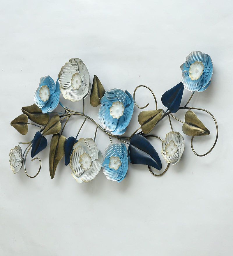 Iron Leaf Wall Art In Blue.jpg4.jpg