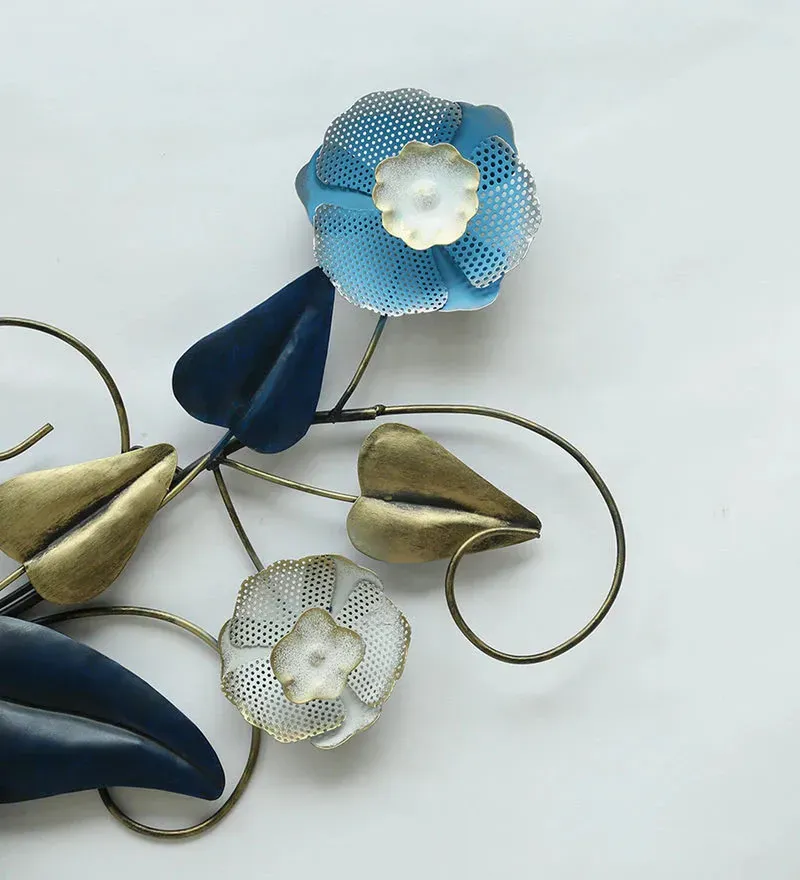 Iron Leaf Wall Art In Blue.jpg5.webp