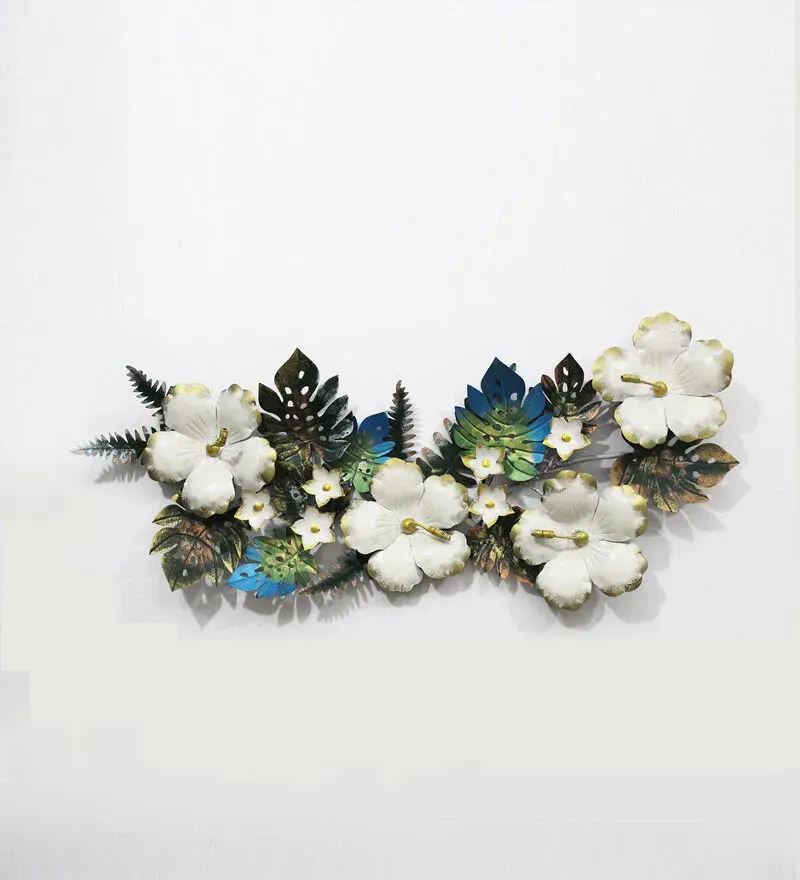 Iron Leaf Wall Art In White.jpg2.webp