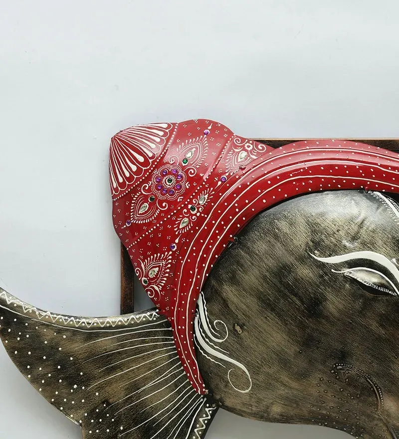 Iron Lord Ganesha Wall Art With LED In Gold.jpg6.webp