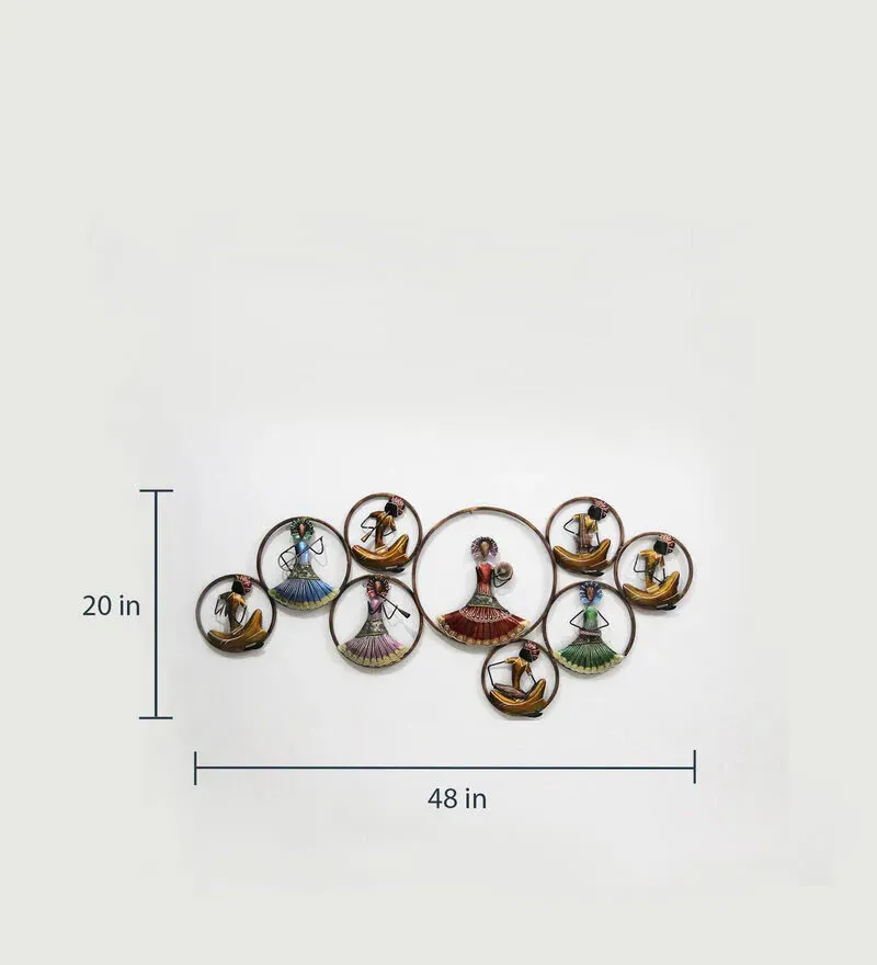 Iron Musician Wall Art With Led In Multicolour.jpg3.webp