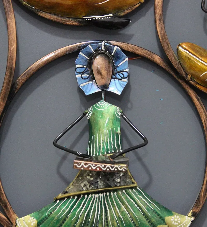 Iron Musician Wall Art With Led In Multicolour.jpg4.webp