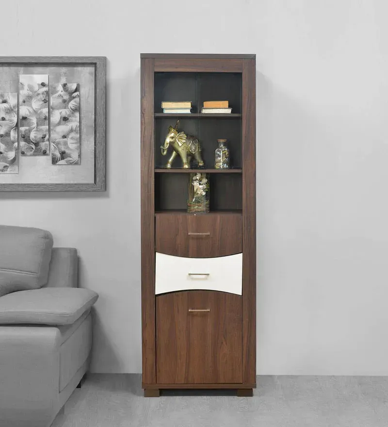 Kates Book Case in Walnut & White Finish.webp