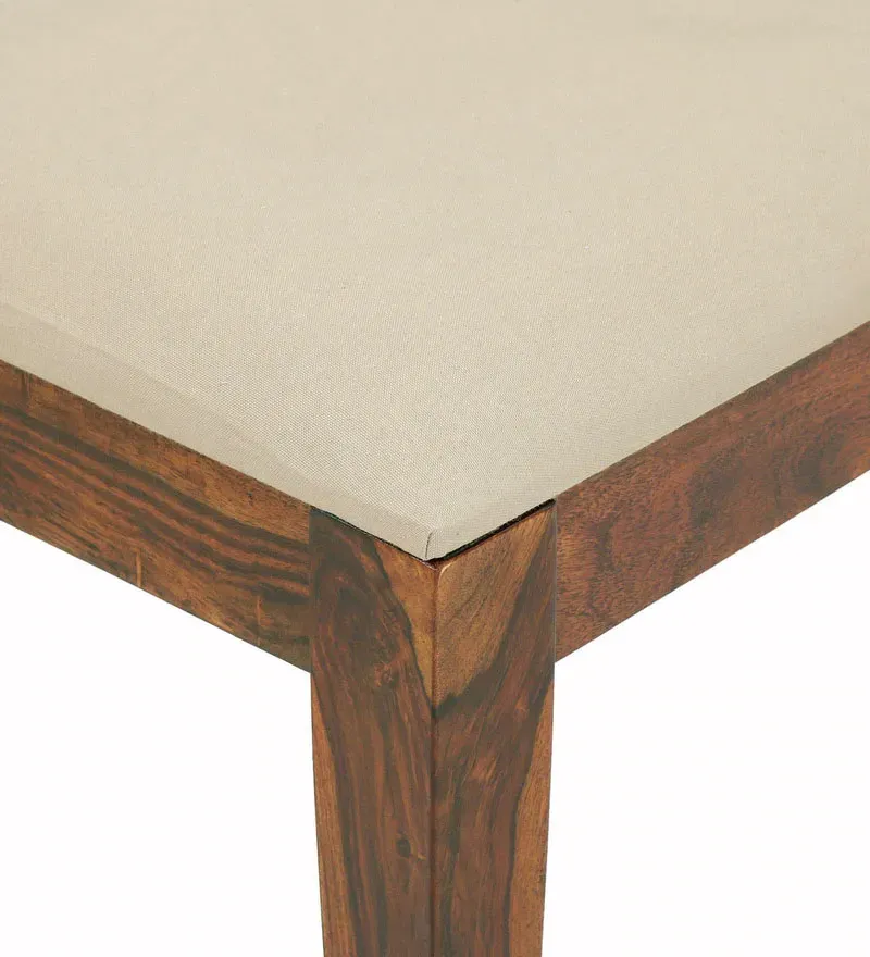 Kentan Sheesham Wood 4 Seater Dining Set In Rustic Teak Finish With Cushioned Bench.jpg17.webp