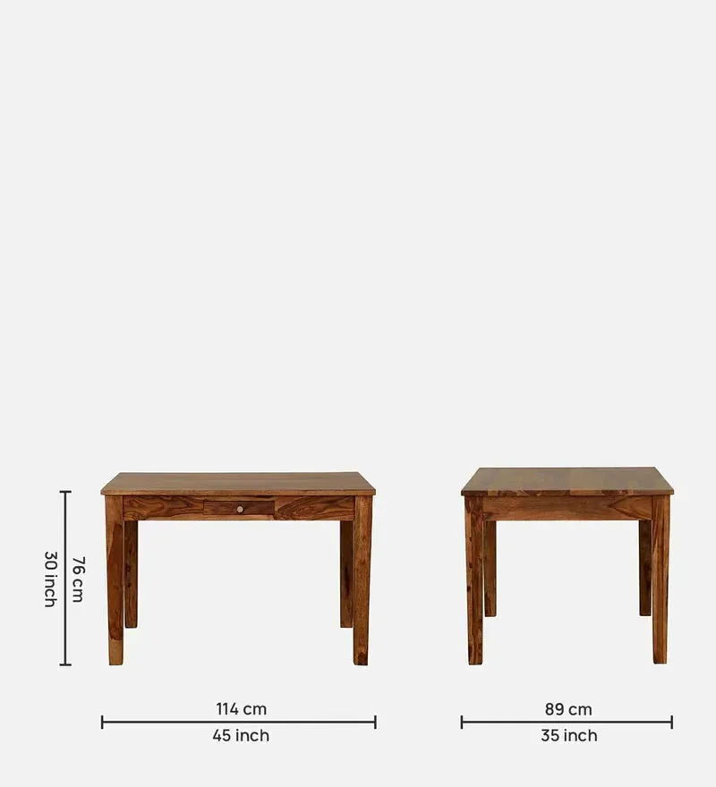 Kentan Sheesham Wood 4 Seater Dining Set In Rustic Teak Finish With Cushioned Bench.jpg1.webp