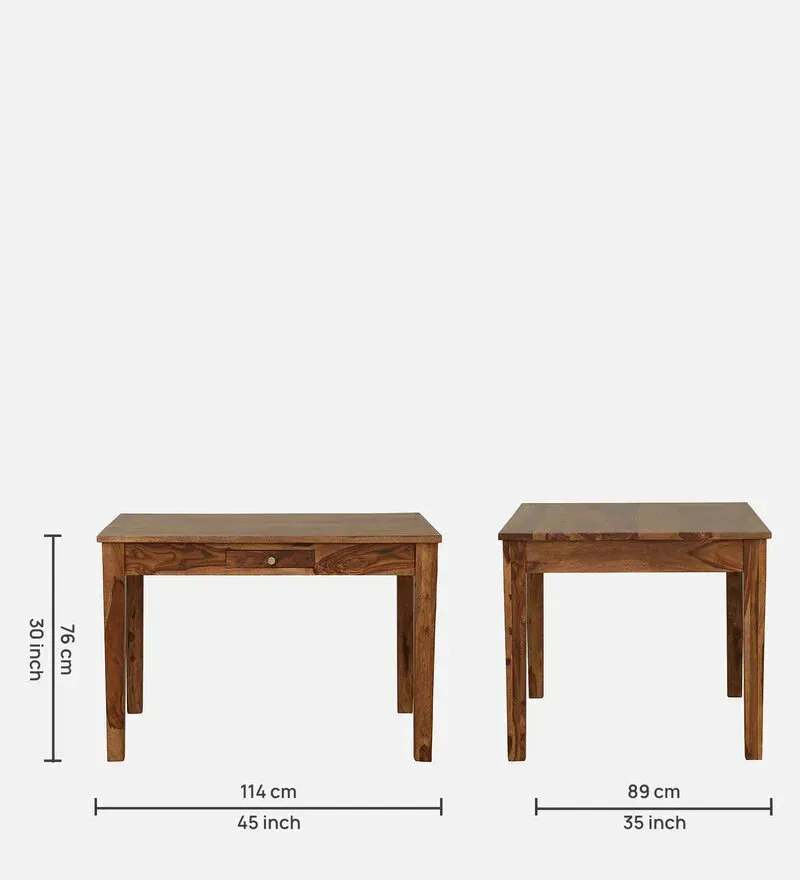 Kentan Sheesham Wood 4 Seater Dining Set In Rustic Teak Finish with Drawer.jpg1.webp