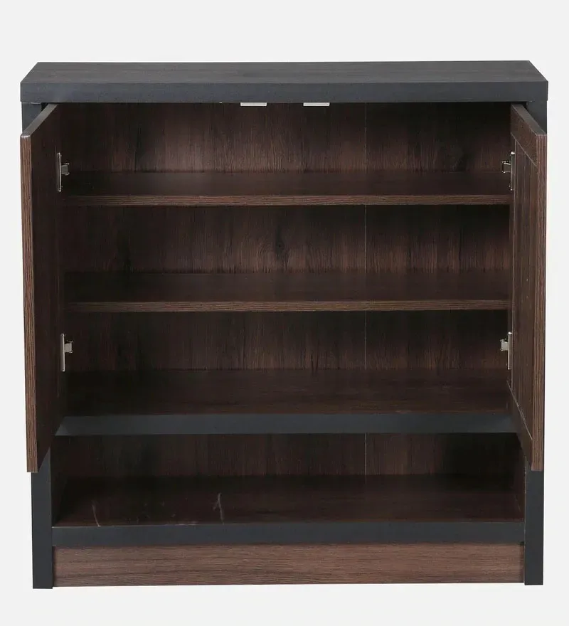 Kisho 2 Door Shoe Cabinet in Brown Oak Finish.jpg10.webp