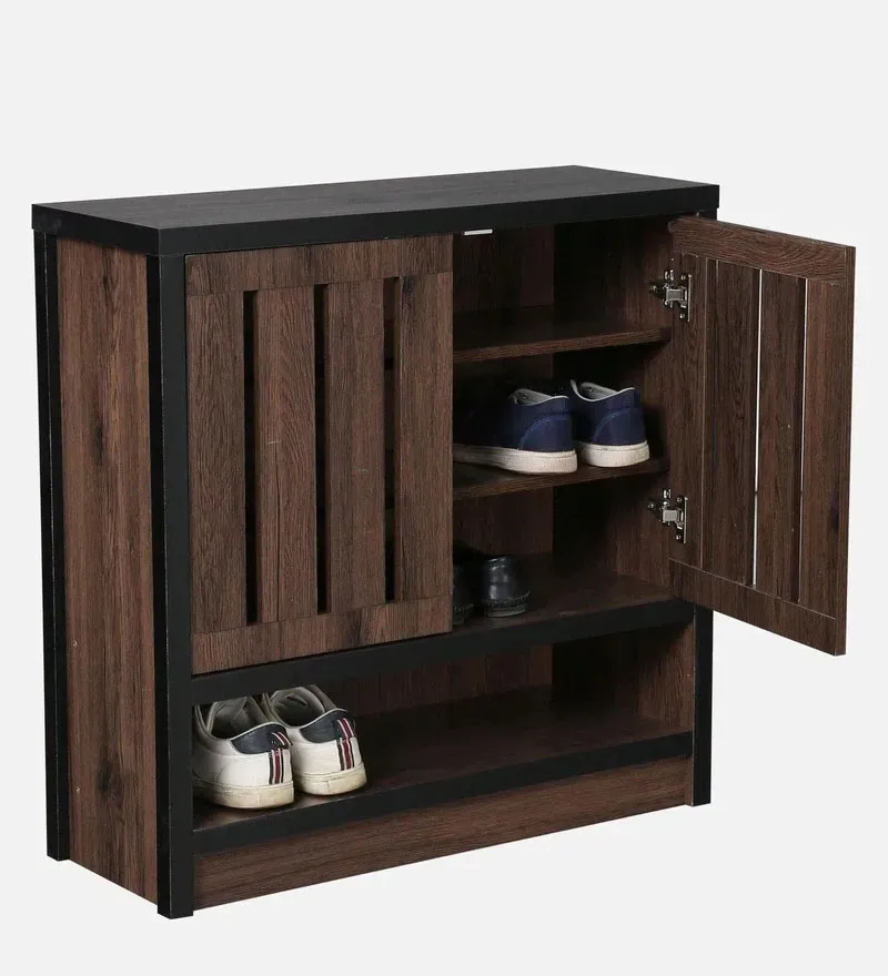 Kisho 2 Door Shoe Cabinet in Brown Oak Finish.jpg7.webp