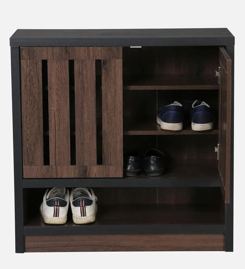 Kisho 2 Door Shoe Cabinet in Brown Oak Finish.jpg8.webp