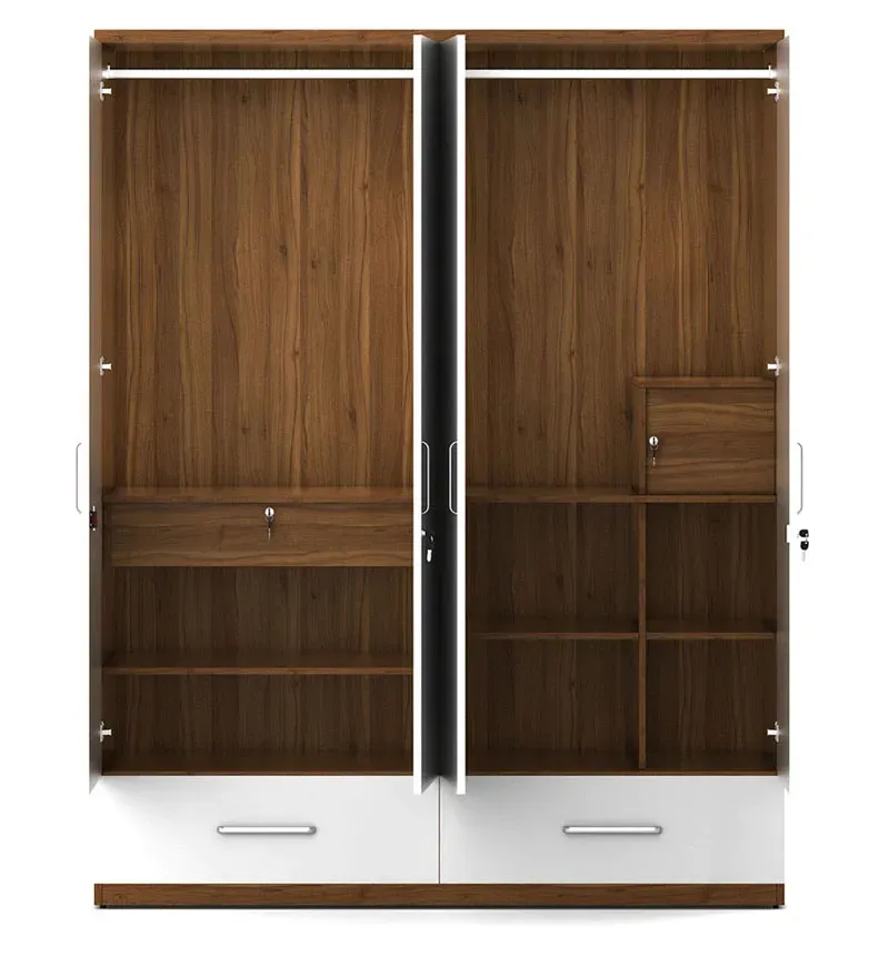 Kosmo Apex 4 Door Wardrobe in Frosty White Finish.jpg4.webp