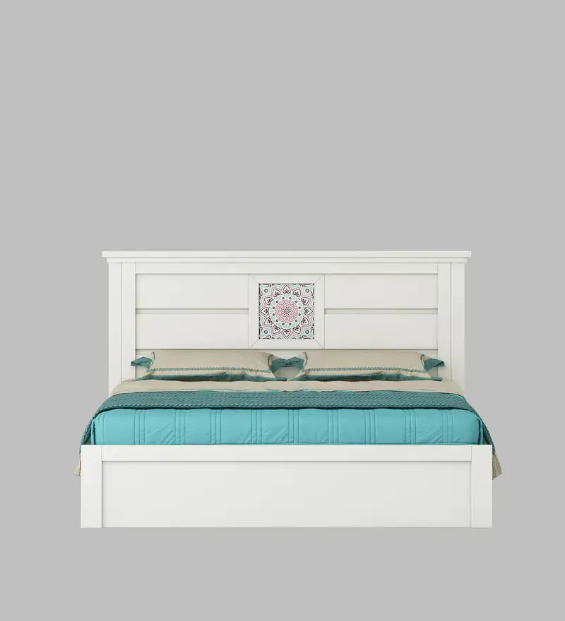 Kosmo Bryan King Size Bed in Kingston White Finish with Box Storage.jpg3.webp