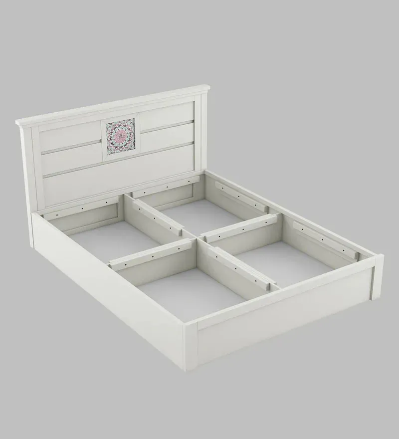Kosmo Bryan King Size Bed in Kingston White Finish with Box Storage.jpg7.webp
