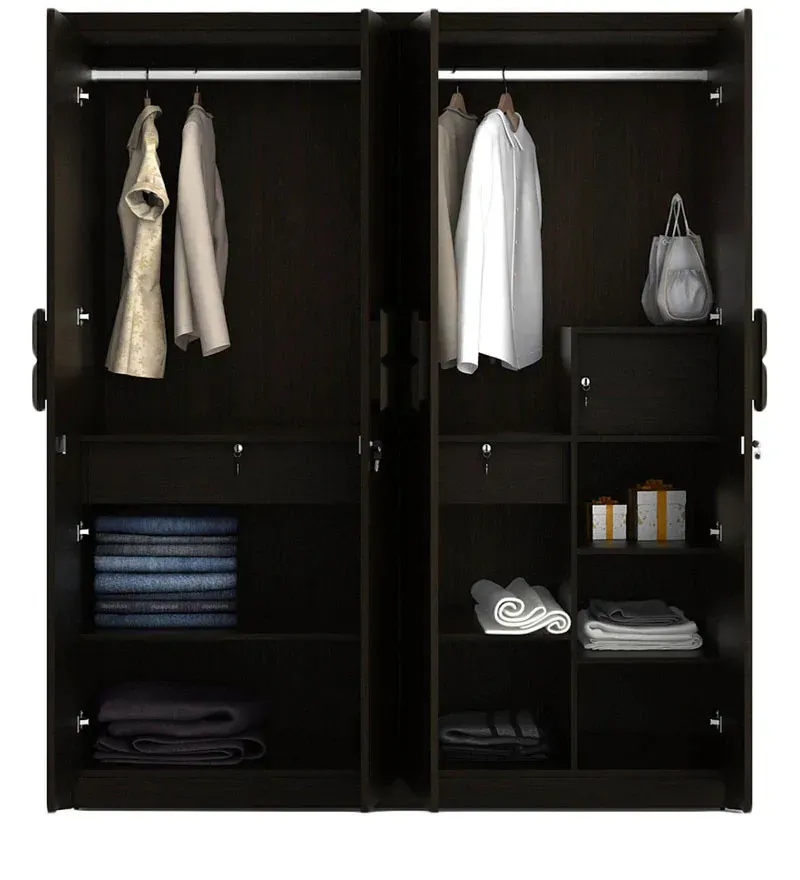 Kosmo Choco 4 Door Wardrobe in Vermont Finish.jpg4.webp