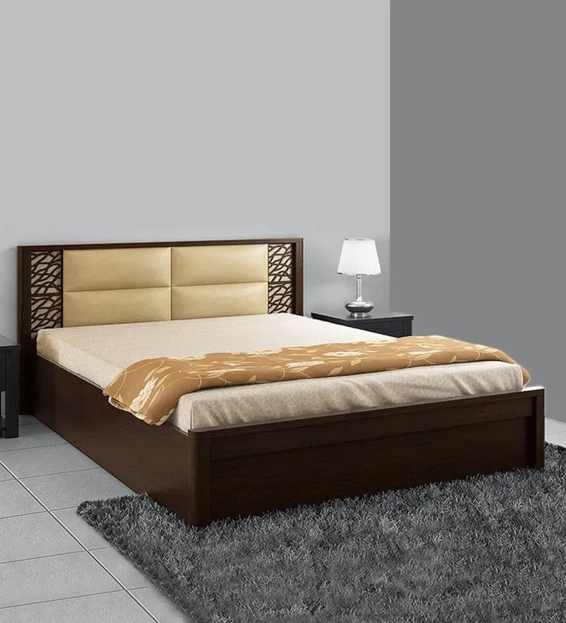 Kosmo Florence King Size Bed in Vermount Finish with Box Storage.webp