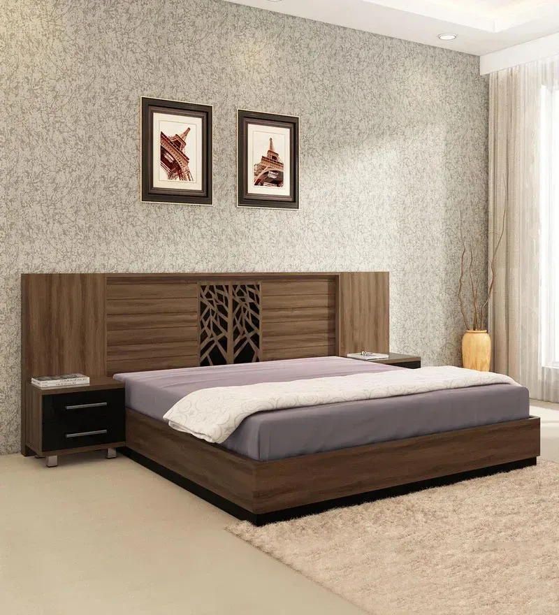 Kosmo King Size Bed in Walnut Bronze Finish with Hydraulic Storage.jpg1.webp
