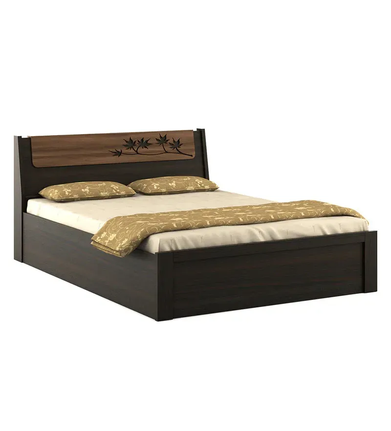 Kosmo Maple King Size Bed in Fumed Oak Melamine Finish with Hydraulic Storage.jpg5.webp