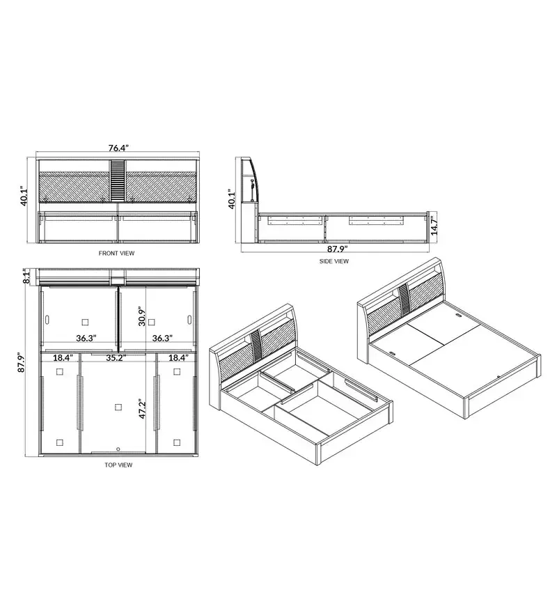 Kosmo Monarch King Size Bed in Natural Wenge Finish with Hydraulic Storage.jpg3.webp