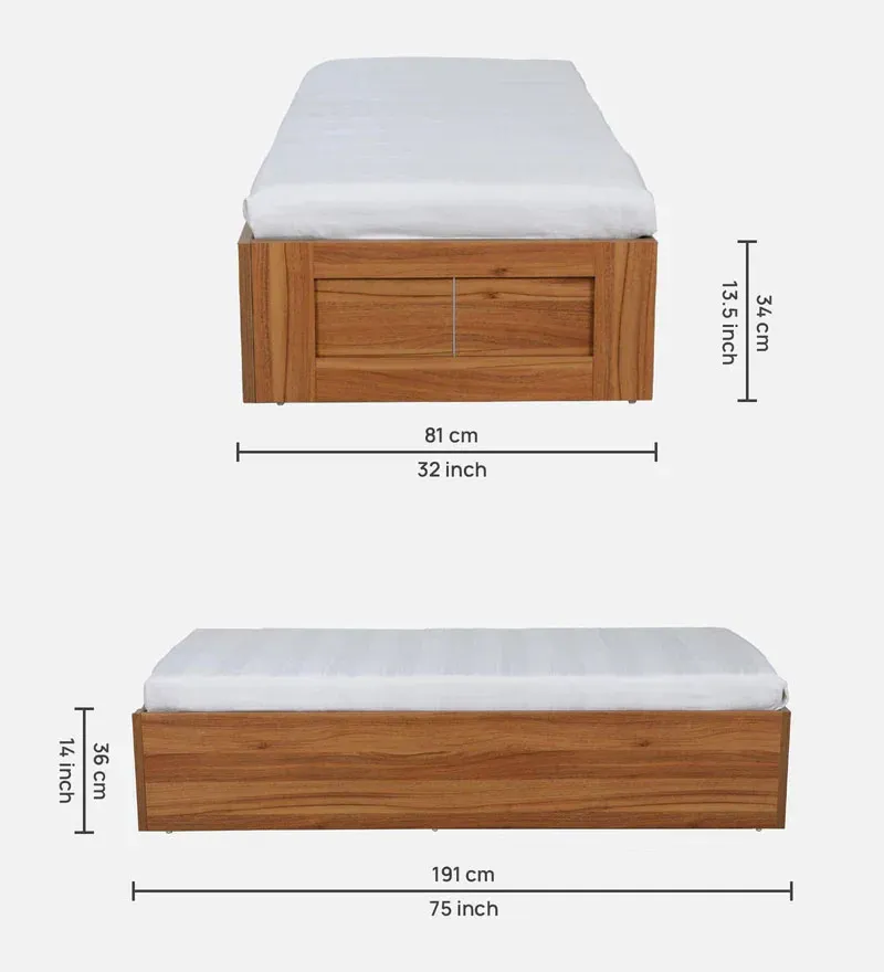Kosmo Rex Single Bed in Natural Teak Finish with Box Storage.jpg1.webp
