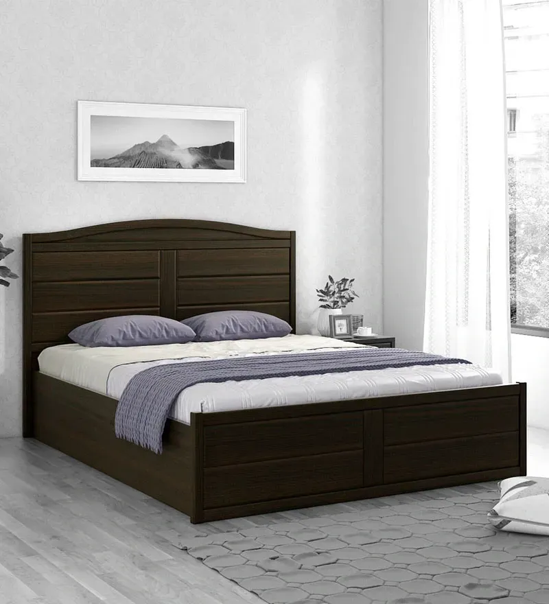 Kosmo Verona King Size Bed in Fumed Oak Finish with Hydraulic Storage.webp