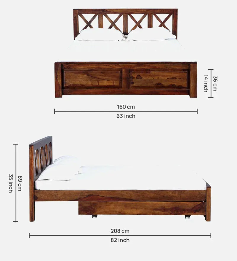 Kryss Sheesham Wood Queen Size Bed In Provincial Teak Finish With Drawer Storage.jpg1.webp