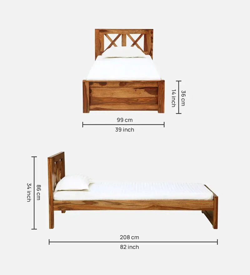 Kryss Sheesham Wood Single Bed In Rustic Teak Finish.jpg1.webp