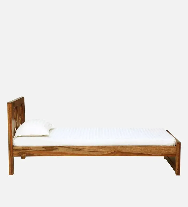 Kryss Sheesham Wood Single Bed In Rustic Teak Finish.jpg4.webp
