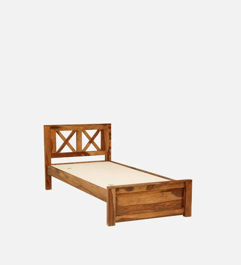 Kryss Sheesham Wood Single Bed In Rustic Teak Finish.jpg6.webp