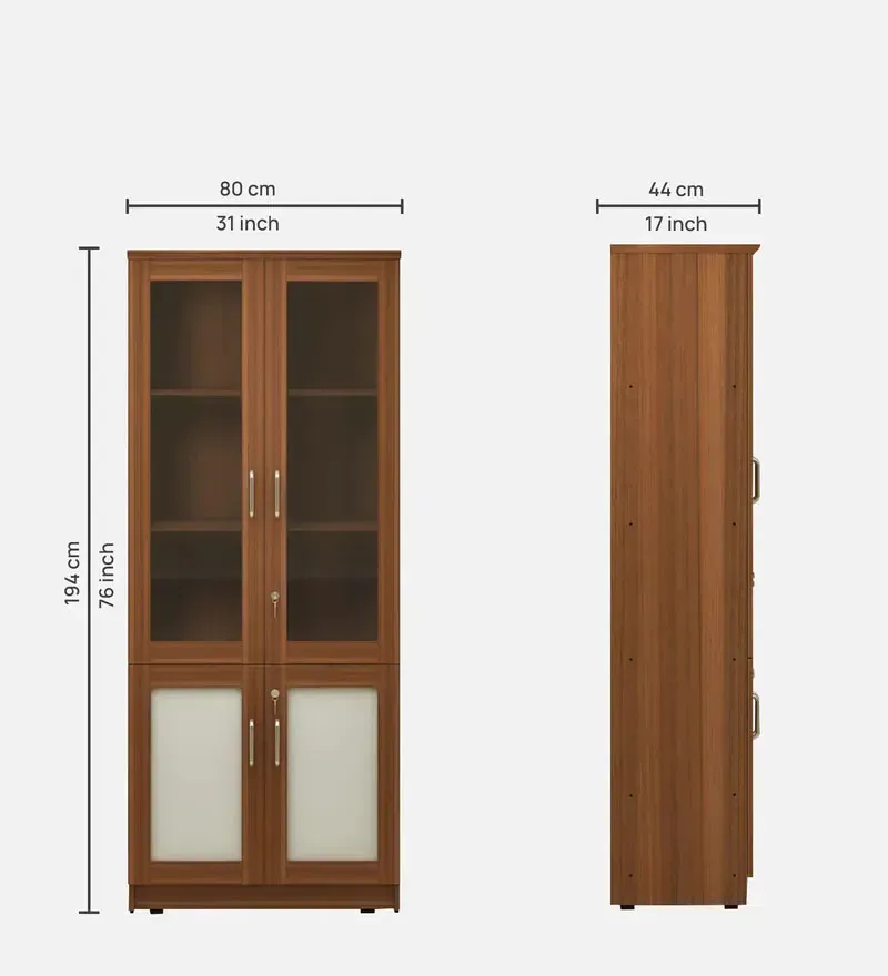 Leader Book Case in Leon Teak Finish.jpg1.webp
