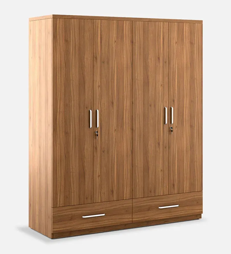 Linden 4 Door Wardrobe in Natural Teak Finish.jpg10.webp