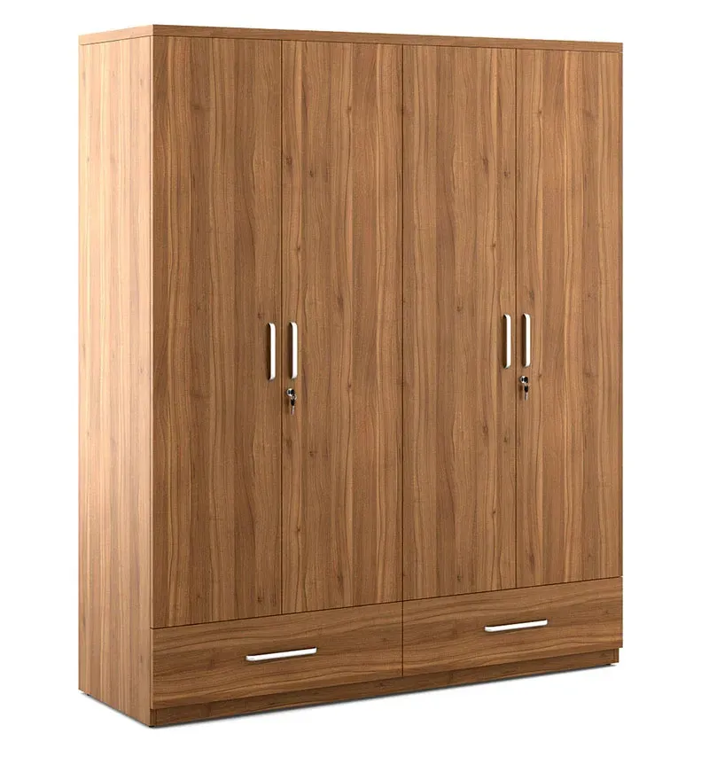 Linden 4 Door Wardrobe in Natural Teak Finish.jpg4.webp