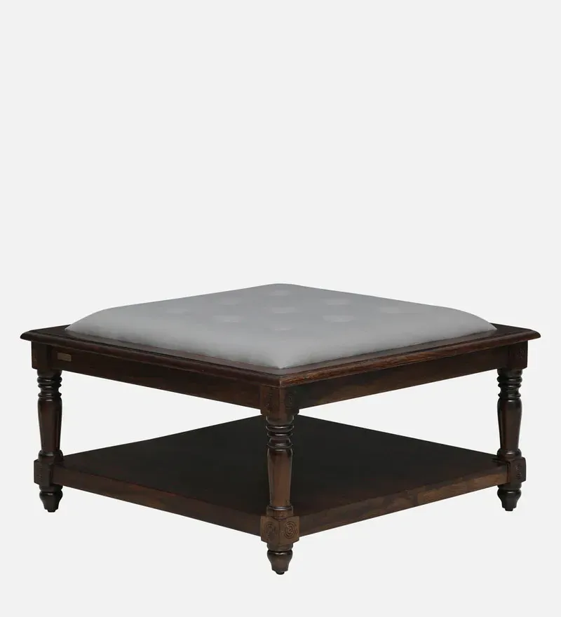 Louis Sheesham Wood Coffee Table In Provincial Teak With Upholstered Top.jpg4.webp
