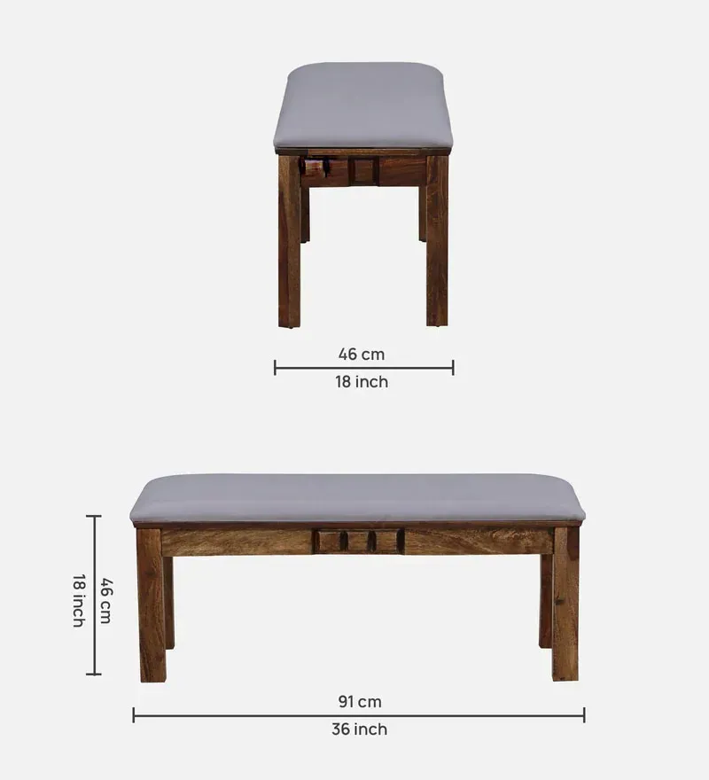 Majestica Sheesham Wood 4 Seater Dining Set In Provincial Teak Finish With Bench.jpg3.webp