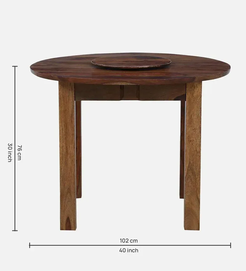 Majestica Sheesham Wood Round 4 Seater Dining Set In Provincial Teak Finish.jpg1.webp