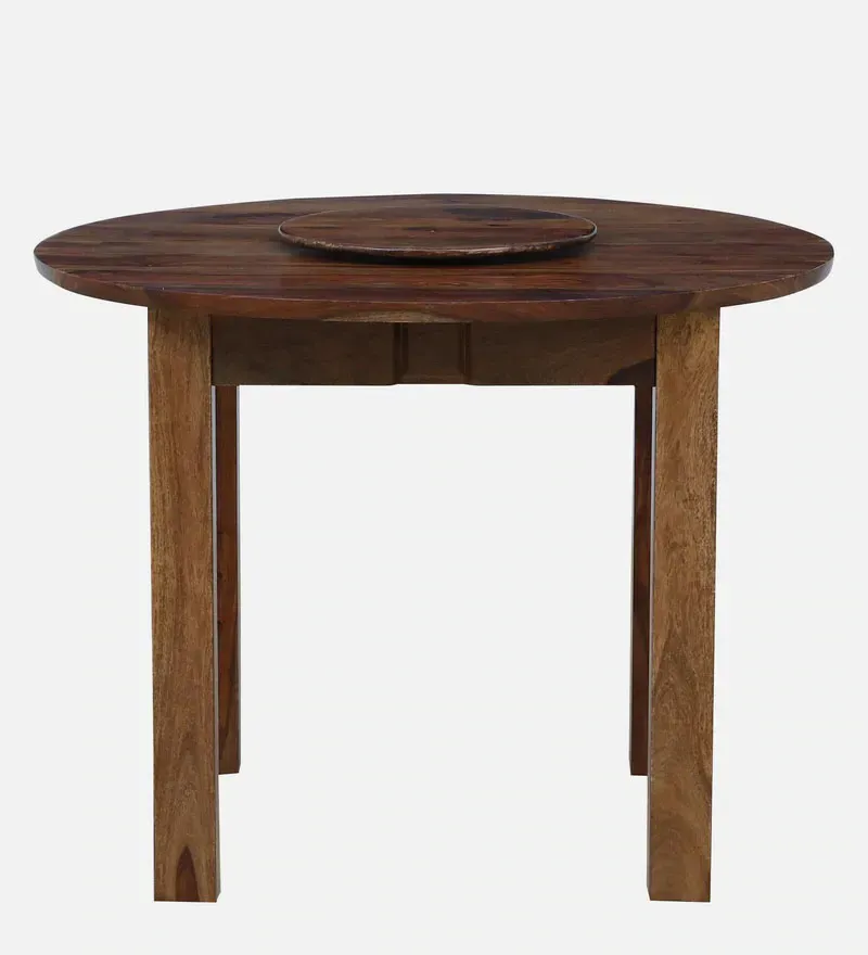 Majestica Sheesham Wood Round 4 Seater Dining Set In Provincial Teak Finish.jpg3.webp