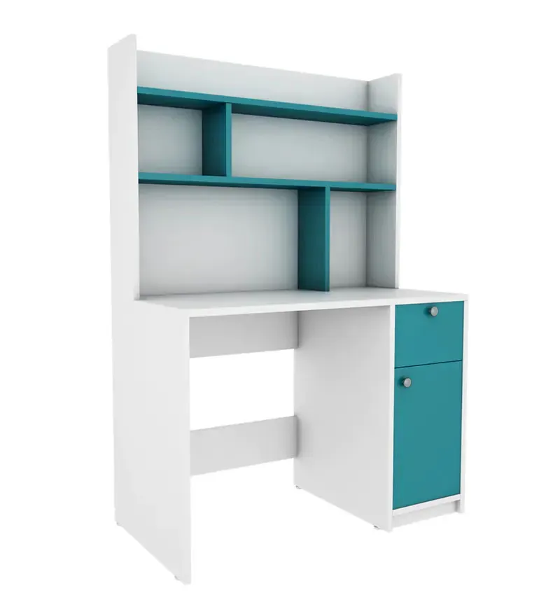 Malta Hutch Desk in Frosty White And Ocean Green Finish.jpg3.webp