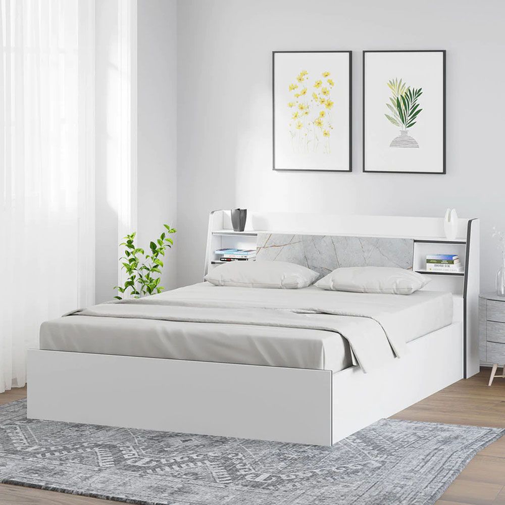 Marbito Queen Size Bed With Box and Headboard Storage in White Colour.jpg10.jpg