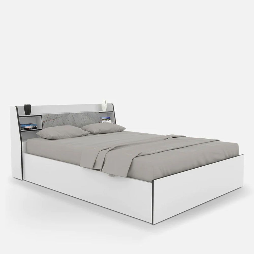 Marbito Queen Size Bed With Box and Headboard Storage in White Colour.jpg11.jpg