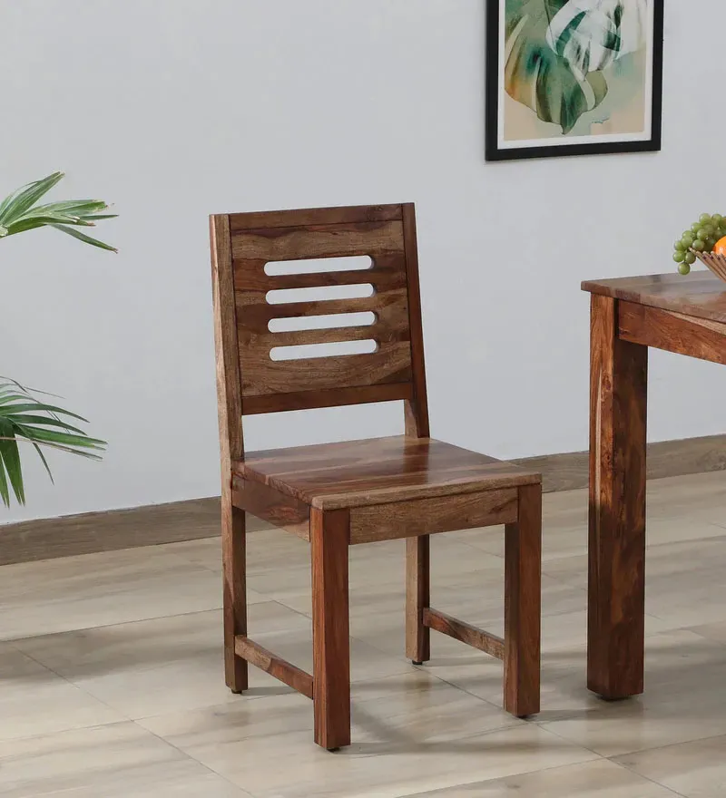 Marin Sheesham Wood Dining Chair In Rustic Teak Finish (Set Of 2).webp