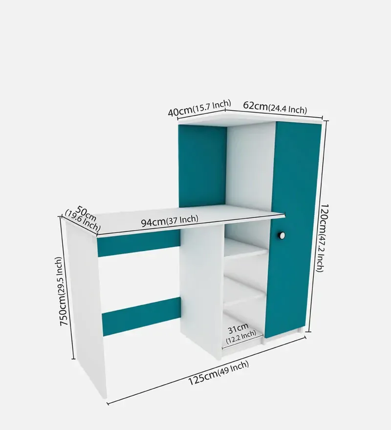 Marvel Hutch Desk in Frosty White And Ocean Green Finish.jpg7.webp