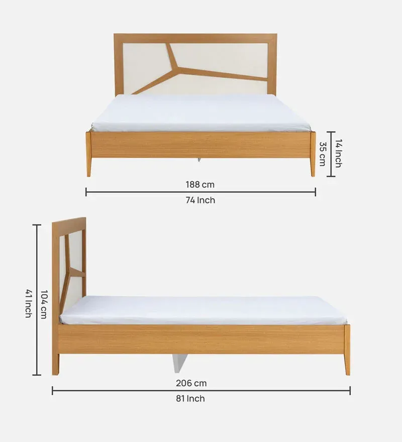 Matrix King Size Bed In Urban Teak & White Colour.jpg1.webp